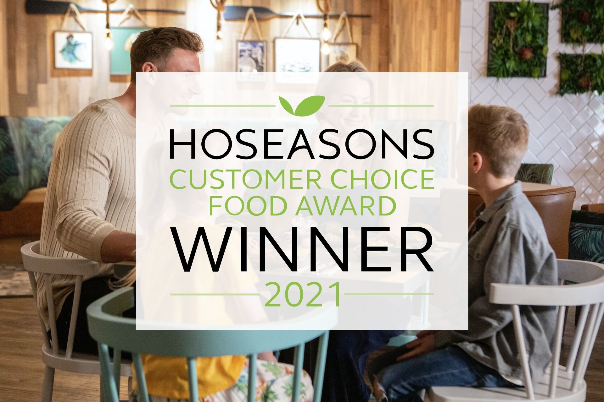 Hoseasons Customer Choice Food Award Winner 2021